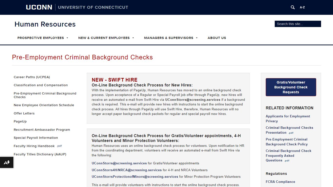Pre-Employment Criminal Background Checks | Human Resources